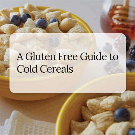 Which Cold Cereals Are Gluten Free Cold Cereal Gluten Cereal