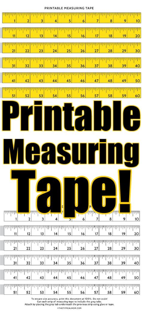 Free Printable Measuring Tape PDF - Measuring Tape Printable