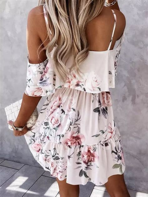 Off Shoulder Floral Mini Dress Clothes For Women Floral Mini Dress