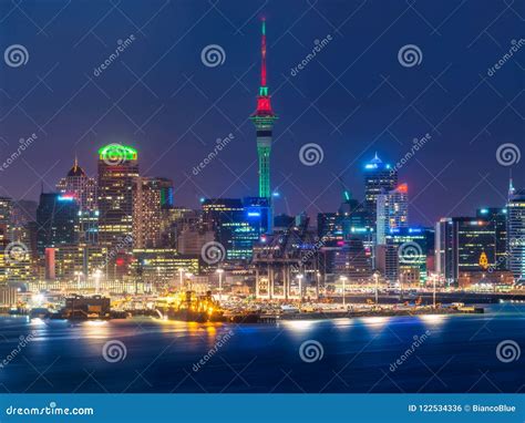 Auckland City Skyline at Night Editorial Photo - Image of cityscape ...