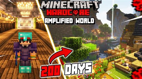 I Survived Days In Amplified World On Minecraft Hardcore Hindi