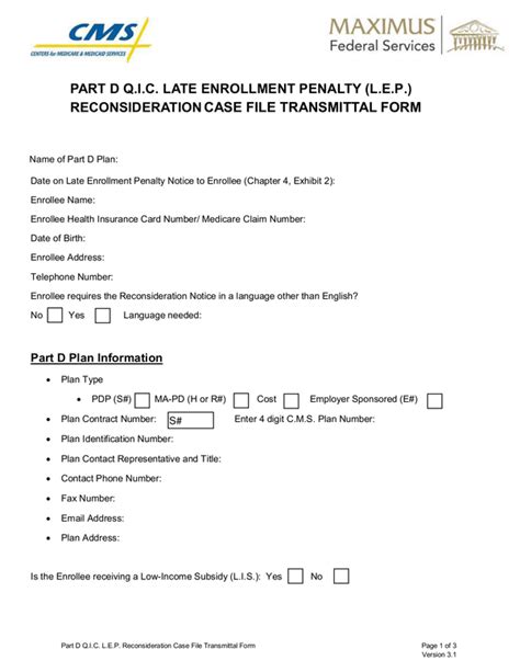 Fill Free Fillable Medicare Part D Appeals Pdf Forms