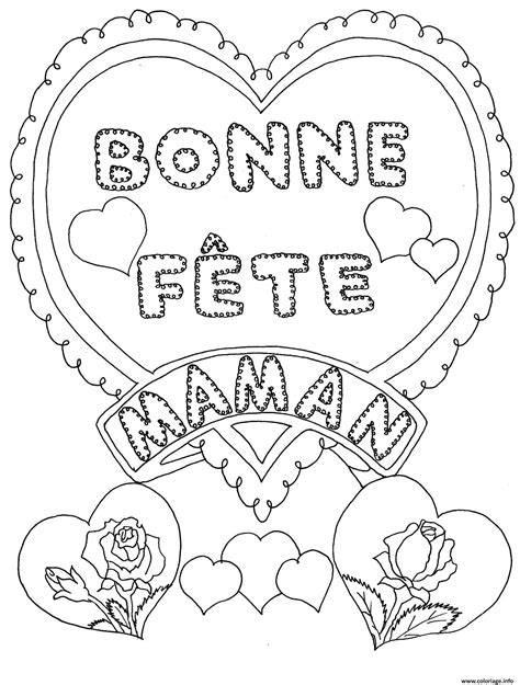 Coloriage Fete Des Meres Bonne Fete Maman