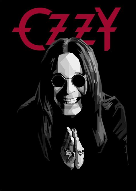 Ozzy Osbourne Metal Poster Print Gumilar Pratama Adiatna Displate Rock Band Posters