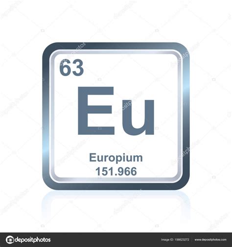 Chemical Element Europium From The Periodic Table Stock Vector Image By