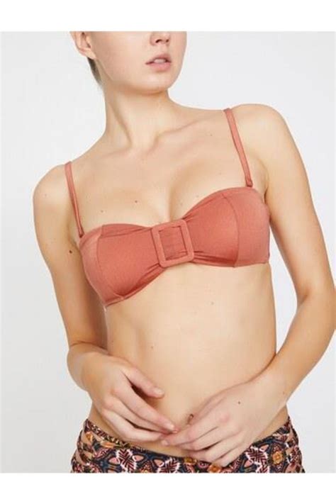 DEEP BEACH Tarçın Kare Tokalı Bikini Üstü Db20050bu Fiyatı Yorumları Trendyol