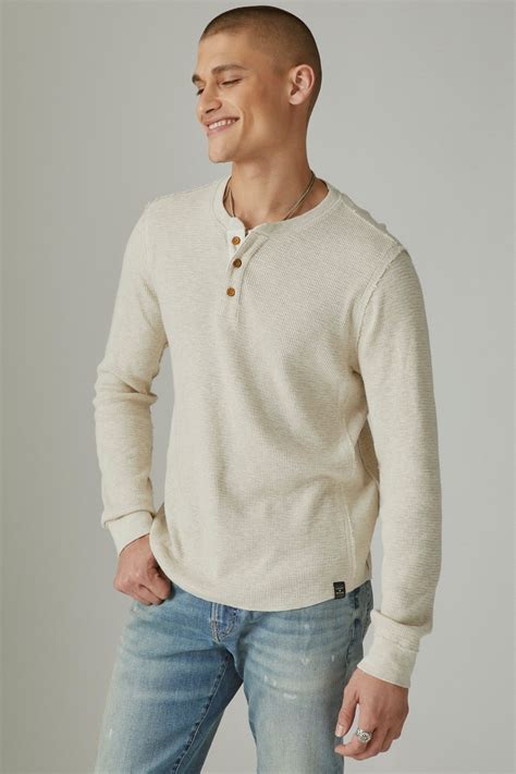 Lucky Brand Mens Long Sleeve Thermal Henley Online