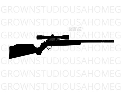 Scoped Hunting Rifle Svg Rifle Png Gun Svg Gun Silhouette Etsy Australia