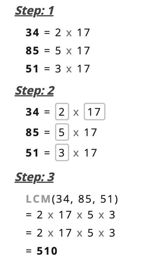 Prime Factors Method Lcm Of 348551