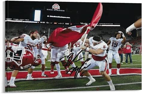 Oklahoma Sooners Baker Mayfield Planting The Flag Autograph