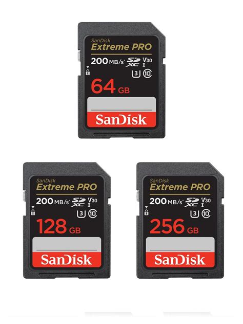 SanDisk SD Card Extreme PRO 256G 128G 64G 32G U3 4k Read Up To 200MB S