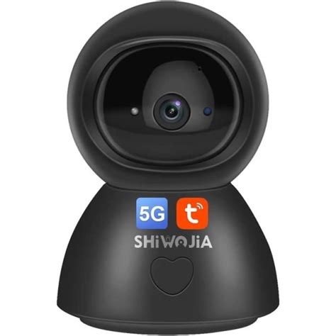 SHIWOJIA Caméra de sécurité Domestique Caméra IP WiFi Double Bande 5Ghz