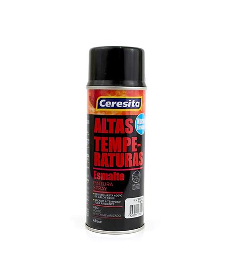 Esmalte Spray Ceresita Alta Temp Negro 485 Ml Socodima Cl