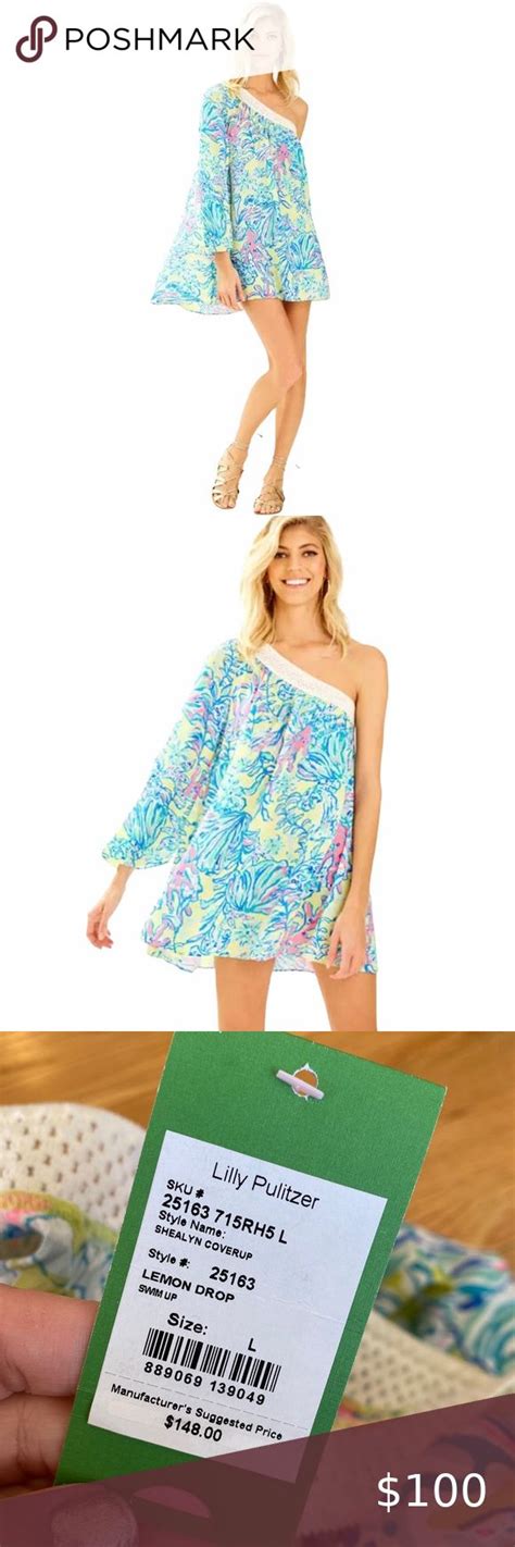 NWT Lilly Pulitzer Shealyn Coverup Lemon Drop L Lilly Pulitzer