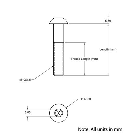 M X Mm Button Head Bolt A Stainless Steel Ooznest