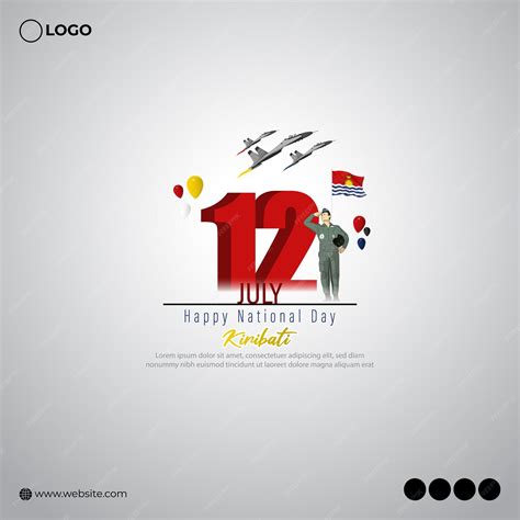 Premium Vector | Vector illustration of kiribati national day 12 july