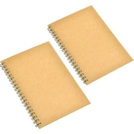 Paquet De Carnet De Croquis En Spirale Grand Cahier Couverture Kraft