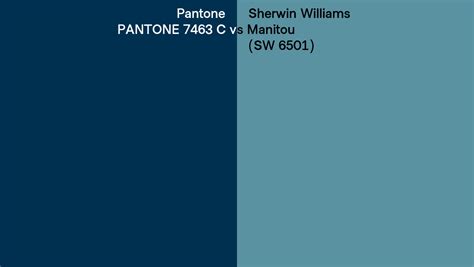 Pantone 7463 C Vs Sherwin Williams Manitou SW 6501 Side By Side