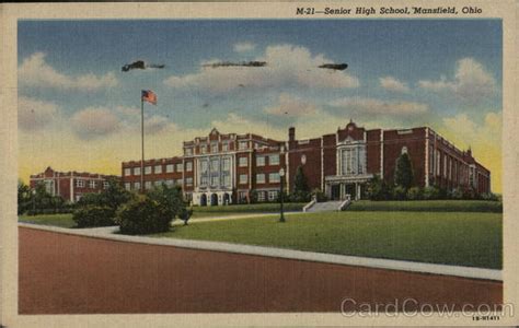 Senior High School, Mansfield, Ohio Postcard