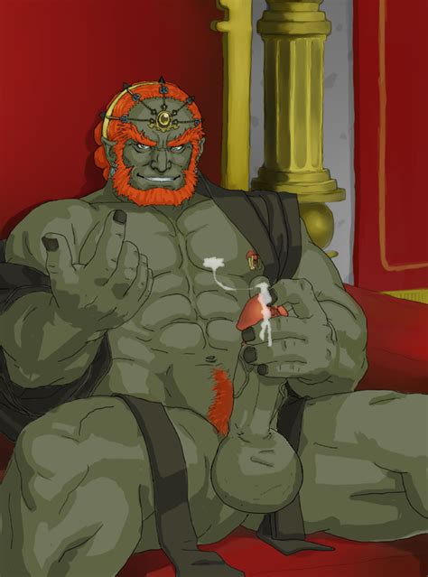 Rule 34 1boy Beckoning Beefy Cum Ganondorf Gerudo Male Male Only Masturbation Muscles Nude