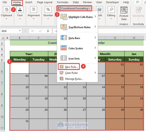 How To Create A Monthly Calendar In Excel Effective Ways