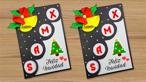 DIY Como hacer una tarjeta para Navidad muy FÁCIL Christmas Card