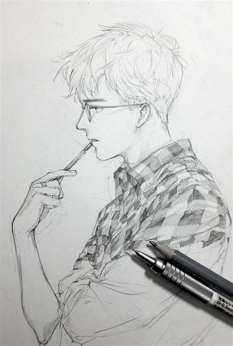 Anime Boy Drawings In Pencil