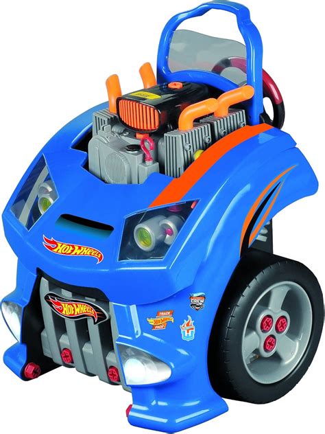 Theo Klein Hot Wheels Bloc moteur I Avec fonctions de réparation I Phares et klaxon à piles