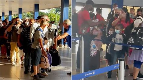 Viral Desfile De Cubanos En Un Aeropuerto De La Isla Con Destino A