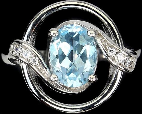 925 Delikatny pierścionek sky blue topaz r 11 5 Ceny i opinie Ceneo pl