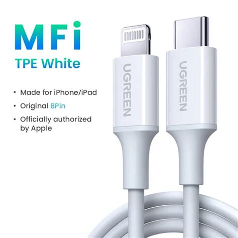 Ugreen Cable De Carga R Pida Mfi Usb C A Lightning Pd W Para Iphone