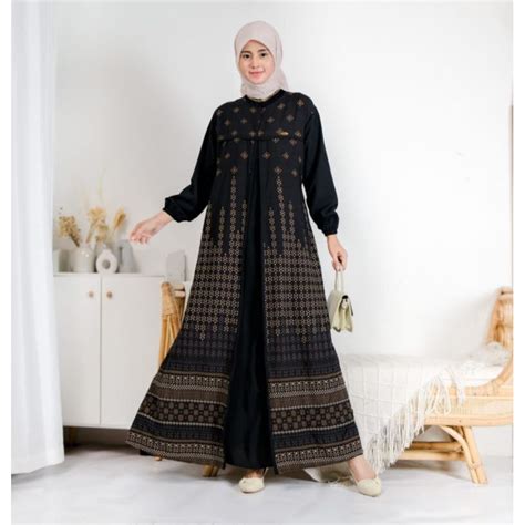 Jual GAMIS NADIFA CRINKLE KOMBINASI ROMPI ETNIK PREMIUM SUPER MEWAH