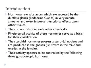 Sex Harmones Male And Female Sex Hormones Ppt