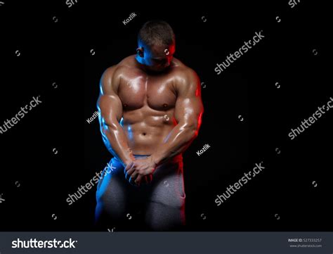 Male Bodybuilder Athlete Naked Torso Posing Stock Photo Shutterstock