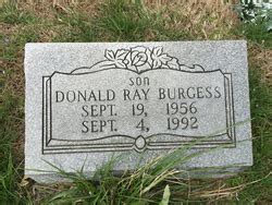 Donald Ray Donnie Burgess 1956 1992 Mémorial Find a Grave