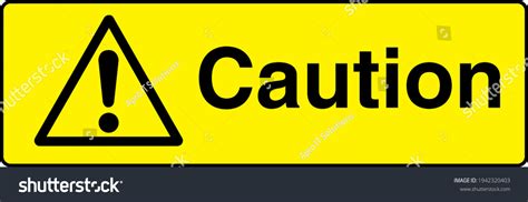 Caution Yellow Black Sign Board Symbol Stock Vector (Royalty Free ...