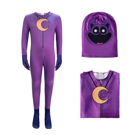 Catnap Costume Smiling Critters Cosplay Outfit Catnap Zentai And Mask