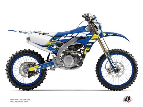 Yamaha 250 WRF Dirt Bike Rookie Graphic Kit Blue Kutvek Kit Graphik