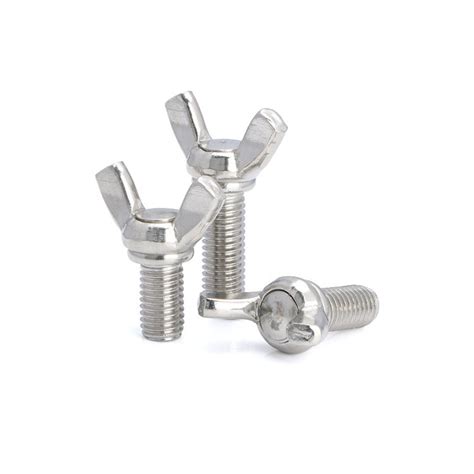 Din Stainless Steel Butterfly Wing Bolt Oem Butterfly Wing Screws