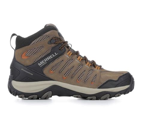 Men S Merrell Crosslander 3 Mid Waterproof Hiking Boots Shoe Carnival