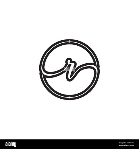 R letter script circle logo design vector Stock Vector Image & Art - Alamy