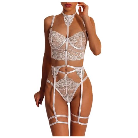 Ydkzymd Women S Plus Size Sheer Lingerie Underwear Set Pieces Sexy