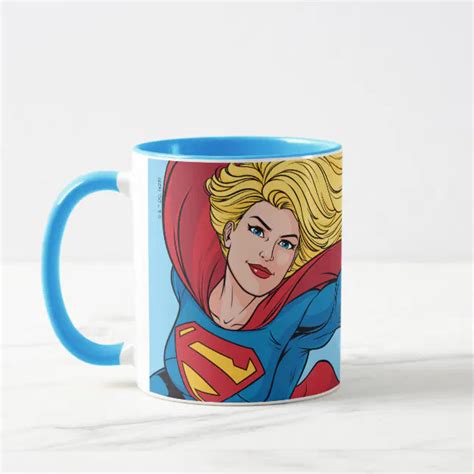 Supergirl Flying Upwards Illustration Mug Zazzle