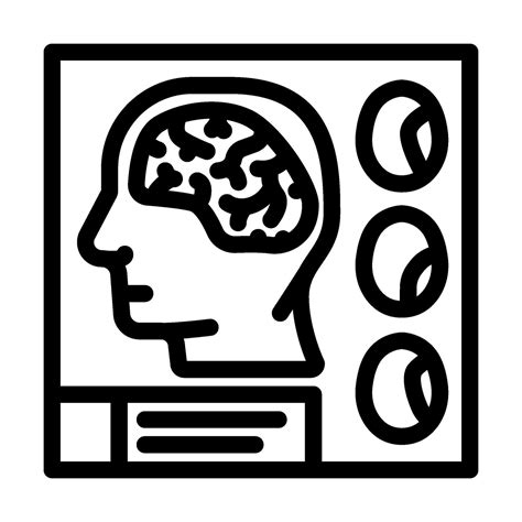 Neuroimaging Neuroscience Neurology Line Icon Vector Illustration