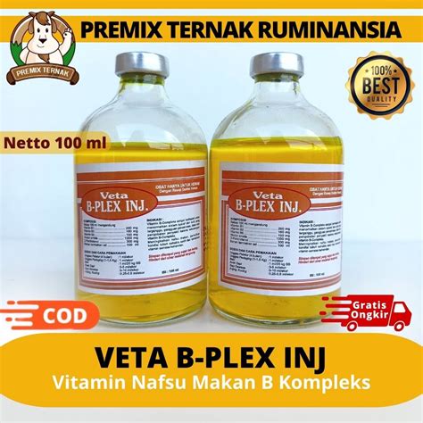 Jual Veta B Plek Inj VITAMIN B Kompleks 100 Ml Injeksi Vitamin B