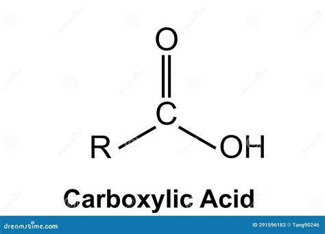 Carboxylic Acid Functional Group Molecule Atom Formula Stock ...