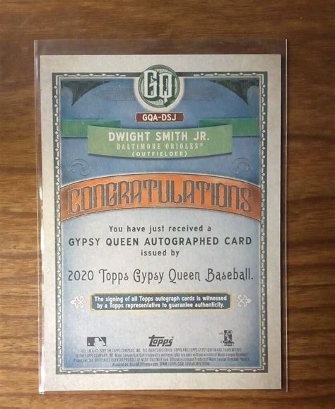 Topps Gypsy Queen Gypsy Queen Autographs Gqa Dsj Dwight Smith