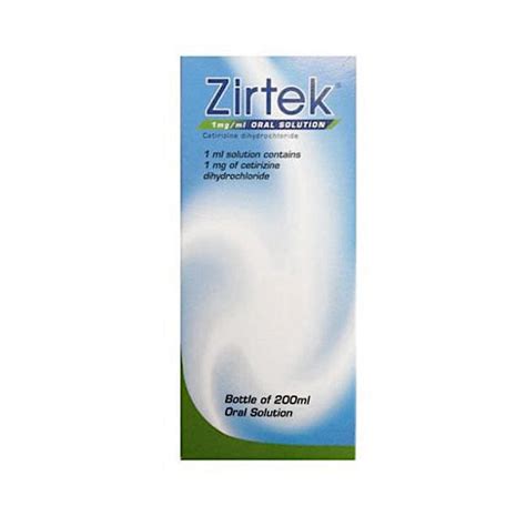 zirtek oral solution mgml ml pure pharmacy ireland