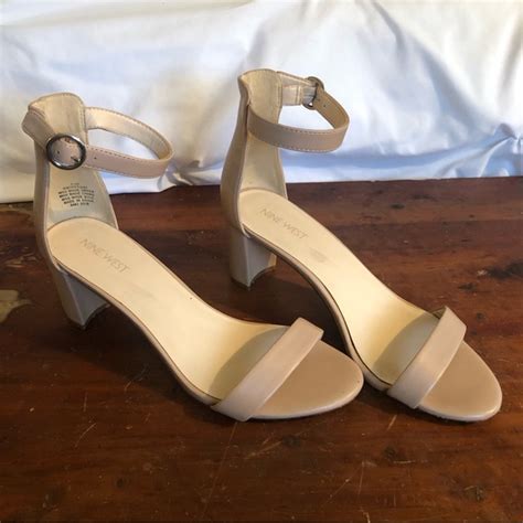 Nine West Shoes Nine West Nude Ankle Strap Heels Poshmark