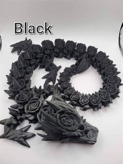 3d Printed Articulating Rose Dragon From Tik Tok Fidget Toy Etsy